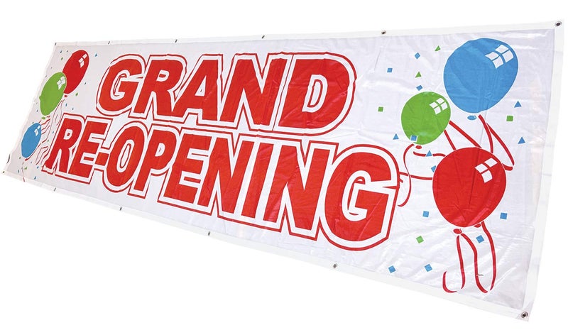 4Less 3x10 ft Grand RE-Opening Banner Vinyl Alternative Sign wb - Fabric